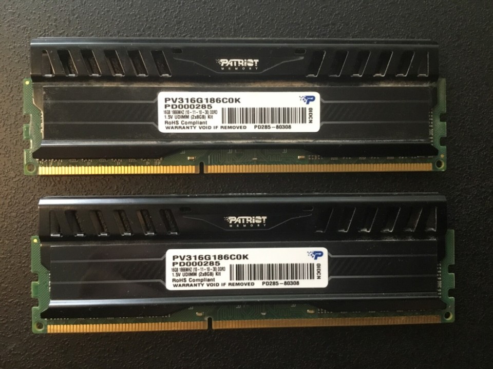Mamba Memory Patriot Viper 3 Black Mamba 16GB (2 x 8GB) PC3-12800 (DDR3-1600) Memory ...