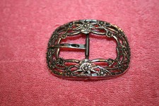 Marked Vintage Beautiful Sterling Ladies Belt Buckle