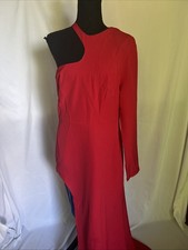 Fashion Nova NWT Women’s Kara One Shoulder Maxi Dress In Red Size XL