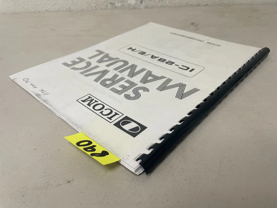 Icom IC-28A/E/H Service Manual: w/11"X22" Schematic & Protective Covers - Image 4 of 4