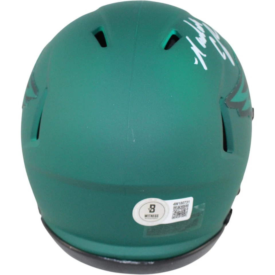 Minicasco autografiado por Randall Cunningham Philadelphia Eagles Rave BAS W 53201 Foto 3 de 4