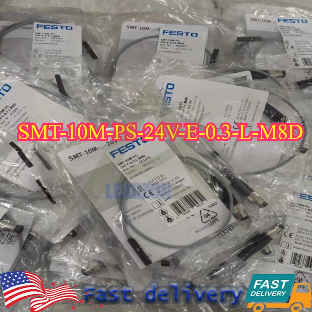 1PC FESTO SMT-10M-PS-24V-E-0.3-L-M8D reluctance proximity switch Fast Ship