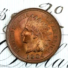 * 1904 * SOLID+ GEM BU MS INDIAN HEAD PENNY * FROM ORIGINAL COLLECTION