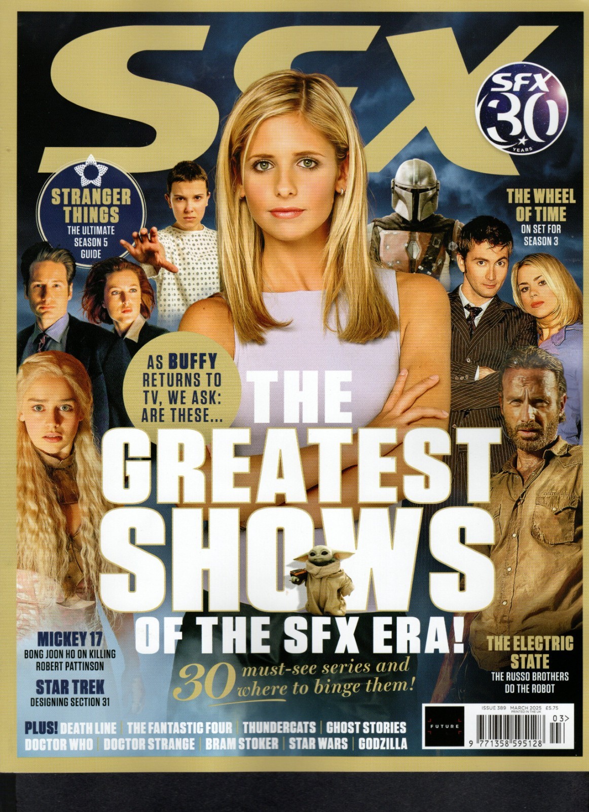 SFX Magazine March 2025 Issue 389 – 30 Greatest TV Shows Special, Doctor Who