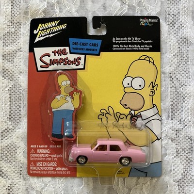 Johnny Lightning-The Simpsons- Homer's Car (Pink)-2003-1:16 Scale-Die Cast Metal