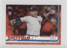 2019 Topps Mini Red 3/5 Justus Sheffield #306 Rookie RC 2d9