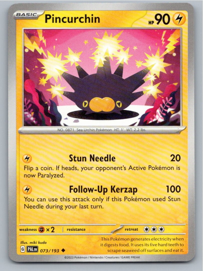 2023 POKEMON PINCURCHIN PALDEA EVOLVED 073/193 UNCOMMON NM A38293 FREE S&H
