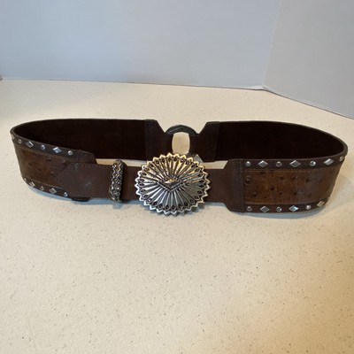 LeatherRock copper leather stud boho belt S Woman main image 2