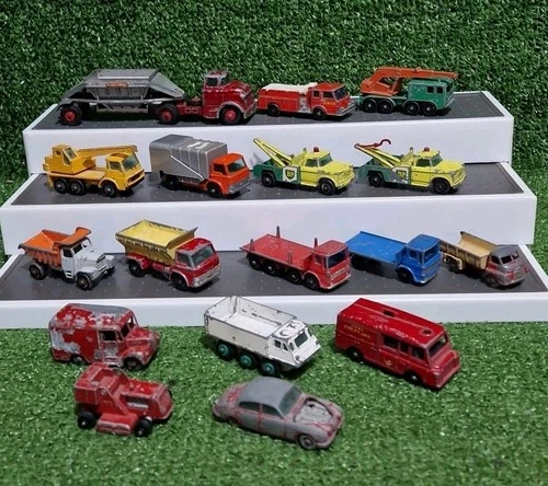 Vintage Matchbox Lesney Toys 1-75 Series Moko Job Lot Trucks - Cars - Trailers