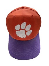 Vintage Clemson Tigers Orange/Purple Snapback Hat OSFM Fan Favorite Classic Logo