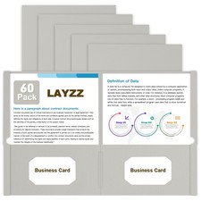Folders with Pockets 60 Pack Paper Pocket Folders 2 Pocket Folders Fits Lette...