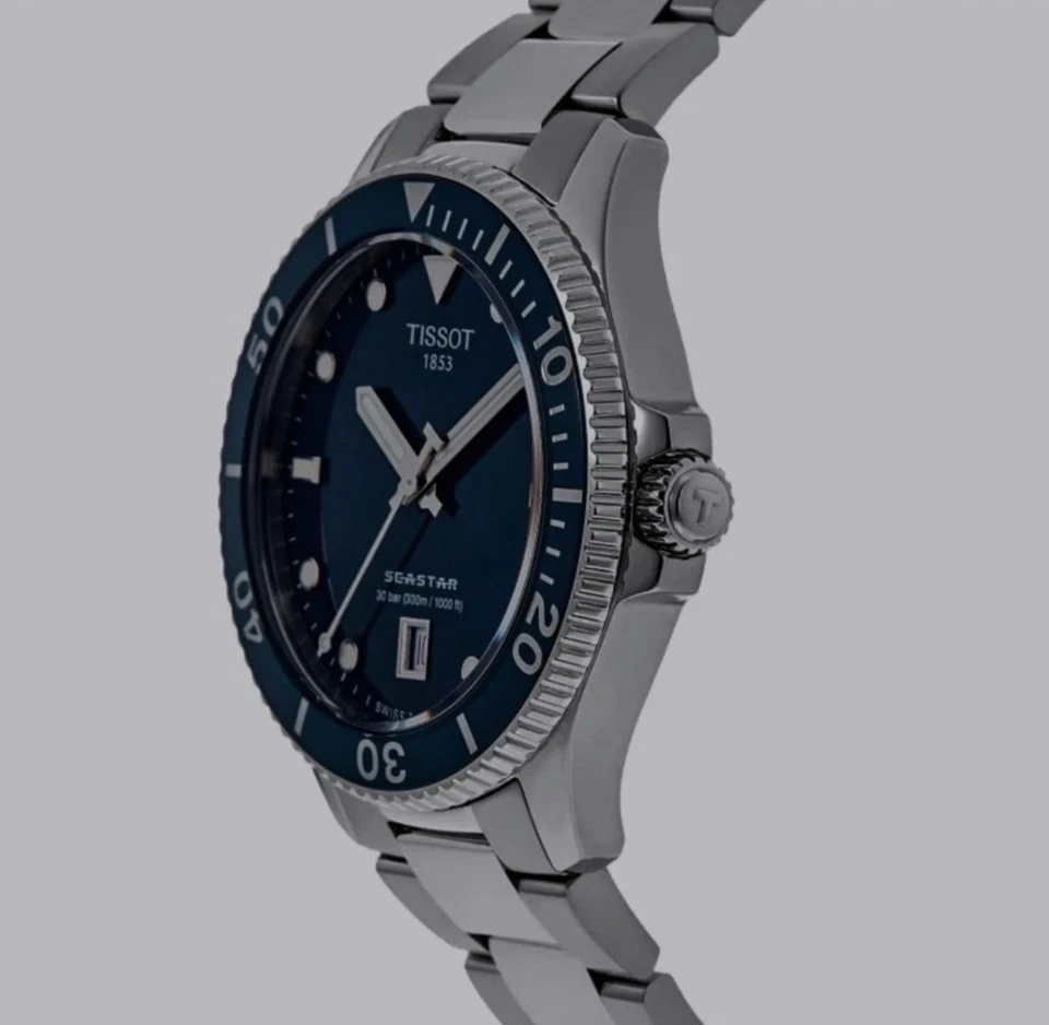 TISSOT Seastar 1000 Quartz 40MM SS Blue Dial Men's Watch T120.410.11.041.00 - Image 2 of 4