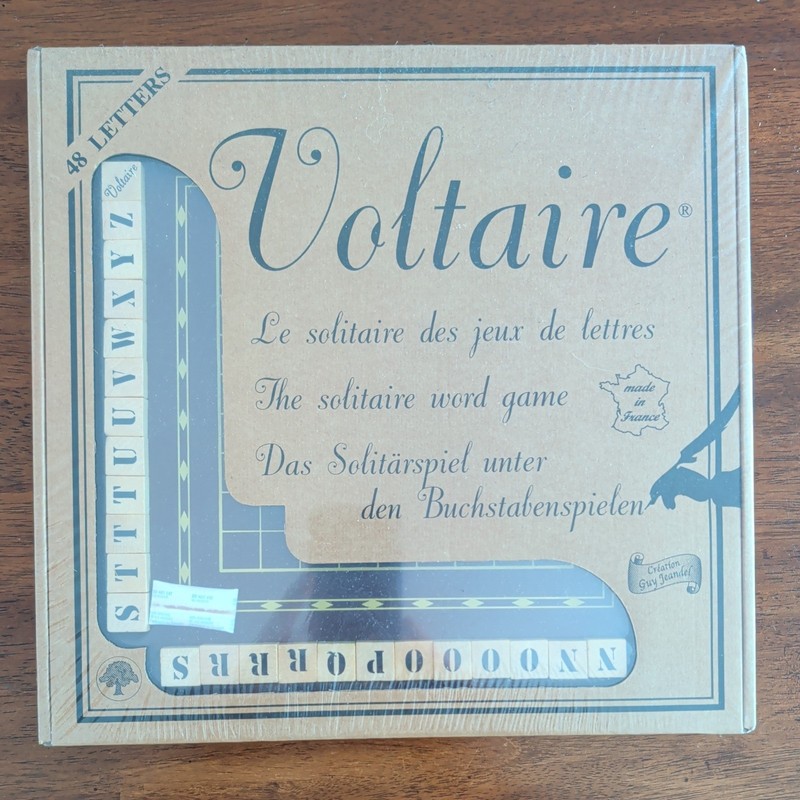 Vintage 1995 Voltaire Solitaire Word Game SEALED Made in France 48 Letters