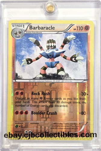 Pokémon BARBARACLE 49/106 Reverse Holo Rare Flashfire - Light Play 🍒