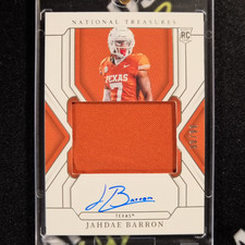 2025 Panini National Treasures Collegiate Jahdae Barron Rookie Patch Auto /99