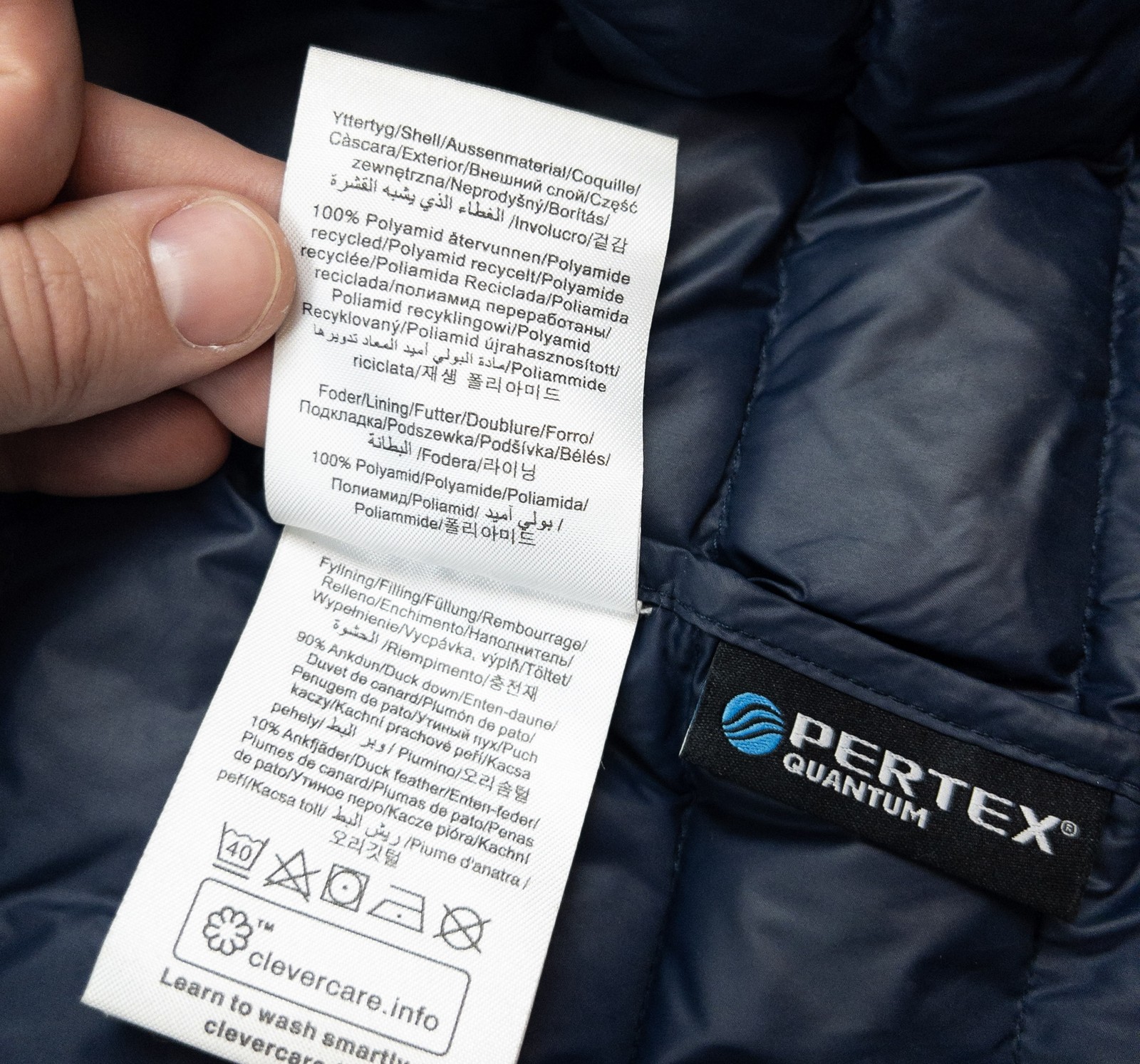 Peak Performance Down Puffer Jacket Men's Large Blue Frost DH Pertex Quantum Zip