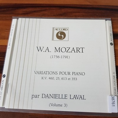 DANIELLE LAVAL w.a. mozart - variations pour piano vol. 3 EX/EX (CD Album)