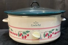 RIVAL Crock Pot/Slow Cooker 6 QT Oval CHERRIES #37601
