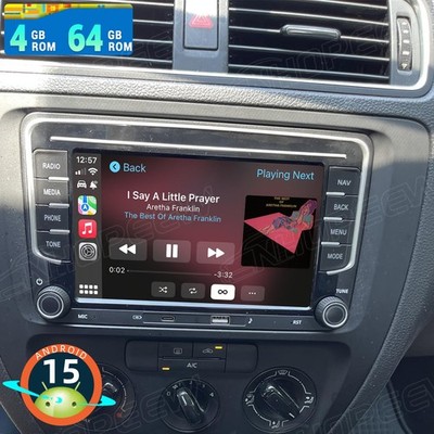 4+64GB Android 15 Autoradio Carplay GPS für VW GOLF 5 6 Plus Polo Passat Touran
