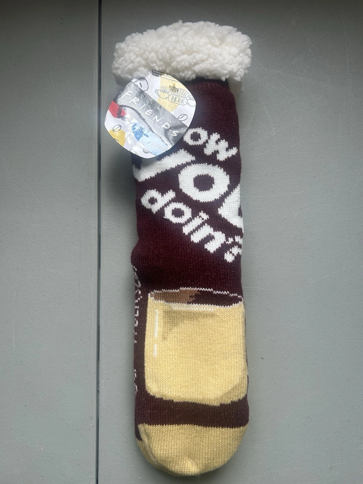 Friends TV Socks Sherpa Joey How You Doin New with Tags