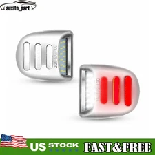 For 99-13 Chevy Silverado Avalanche Chrome LED License Plate Light Housing