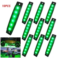10 x Truck LED 6 Trailer Side Indicator Marker Lights Signal Lamp 12V 24V Green