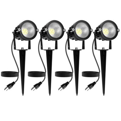 Outdoor Spotlight Cool White 6000K, 10W LED Spot Lights Outdoor for Yard Gard...