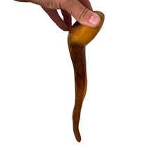 VTG 37  Hand Carved Wooden Natural Curved Wizard style Walking Stick-Cane - BUB