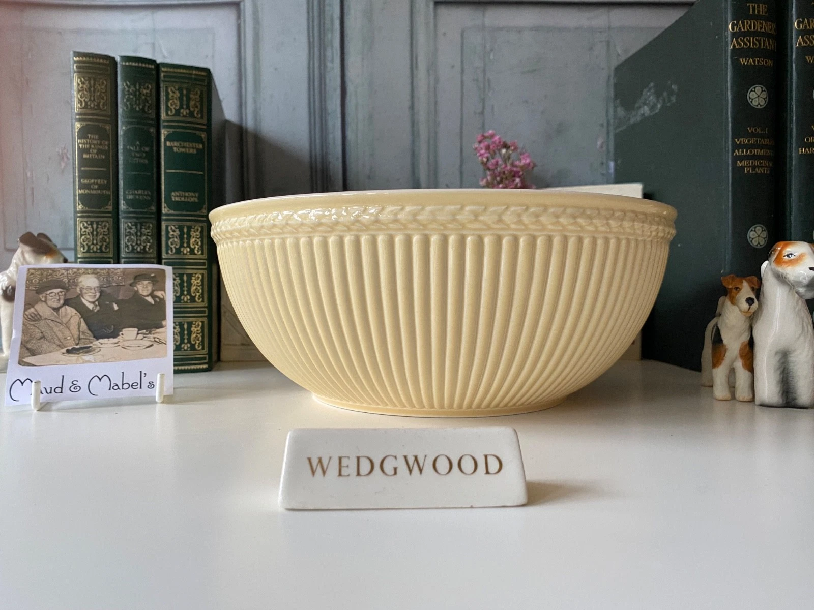 Rare Wedgwood Queen’s Ware Edme Large Pasen Yellow Mixing / Salad / Serving Bowl