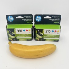  2 NEW Sealed Genuine HP 910 3-pack Cyan/Magenta/Yellow Original Ink Cartridges