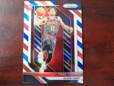 2018-19 Prizm Trae Young #78 RED WHITE BLUE Prizm Rookie Card-WIZARDS. rookie card picture