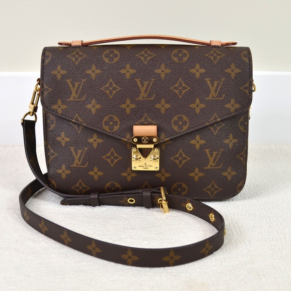 Louis Vuitton Metis Pochette Monogram Leather Shoulder Bag Satchel Handbag Purse