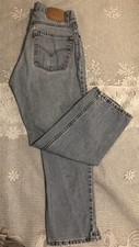 Levi’s 550 Husky 32x27 Relaxed Fit Vintage Distressed Jeans USA Made Light Wash