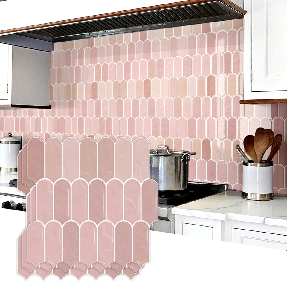 10/20PCS Peel and Stick Wall Decals Kitchen & Bathroom Tile Decals, Wall Panels - Image 2 of 4