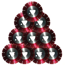 10PK-6" Husqvarna Soff-Cut RED Diamond Blade- Early Entry Concrete Asphalt+3Skid