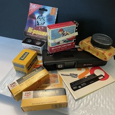 Kodak Tele-Ektralite 20 Camera Includes Assortment of Vintage Films Flash Cubes