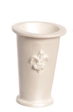 Dollhouse Miniature Round White Plant Stand by Falcon Miniatures