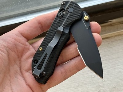 Benchmade Stryker Mini Black G10 + Gold Titanium Class Discontinued Gem