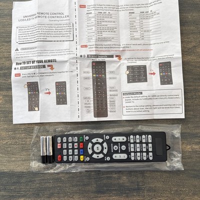 New Universal RC-G008 TV Remote Control for Multiple Models Tested & Batteries 
