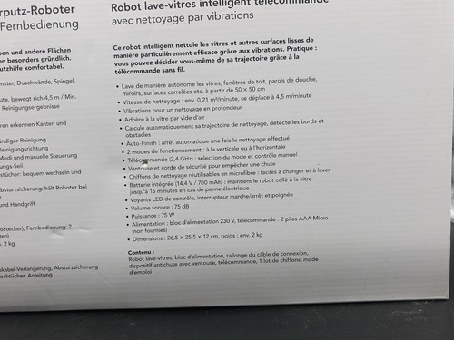 Sichler PR-050 Profi-Fensterputz-Roboter mit Vibrationreinigung & Fernbedienung - Bild 20 von 21