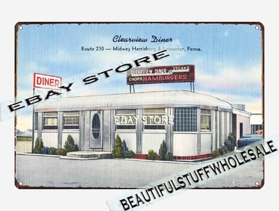 1930-45 Clearview Di, Route 230 Midway Harrisburg Lancaster, Pennsylvania tin si