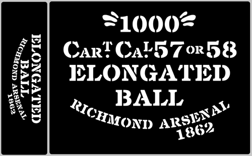 Elongated Ball Munitionskiste Schablonen Amerikanischer Bürgerkrieg. - Bild 2 von 4