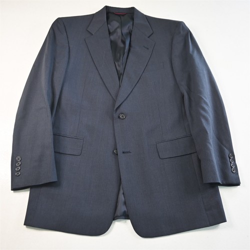 Vtg Hart Schaffner Marx 40R 34x32 Blue Glenn Check Wool USA Made Mens Suit - Picture 2 of 12