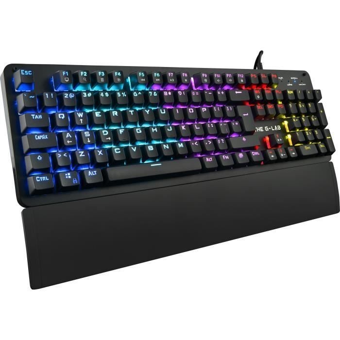 THE G-LAB KEYZ Carbon E Clavier Mécanique Gamer AZERTY PC Windows USB