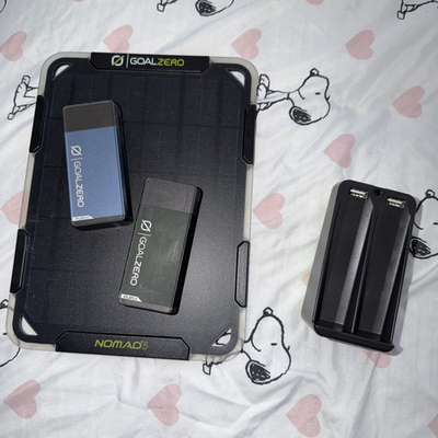 #ad Goal Zero NOMAD 5 Portable Solar Charger plus 2 flip24 batteries and flip dock $70.00