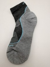 Darn Tough Vermont Athletic Running Ankle Socks Gray Black Blue Size M