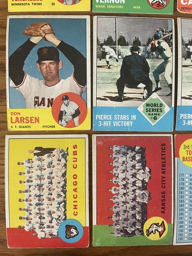 1963 Topps Baseball Card Starter Set, 85 Dif, Sam McDowell, Bill Rigney, P,F,G - Picture 5 of 9