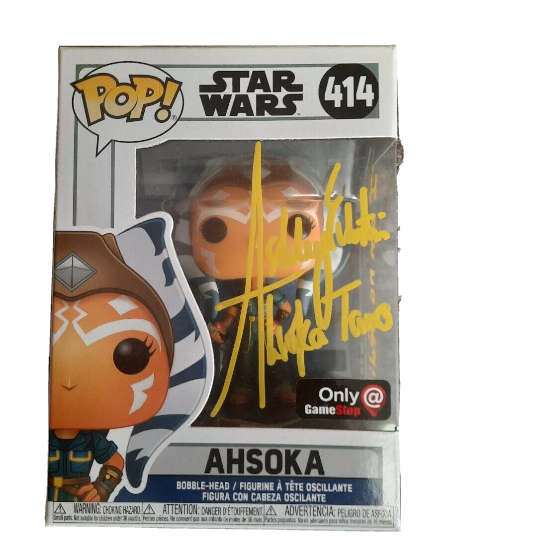 ASHLEY ECKSTEIN SIGNED + INSCRIPTION AHSOKA TANO FUNKO POP #414