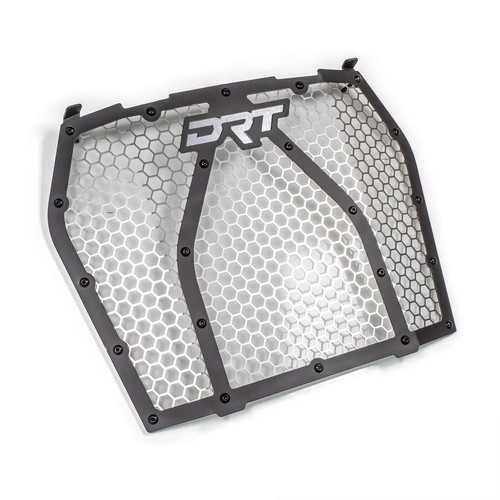 Parrilla personalizada DRT Motorsports Kawasaki KRX y KRX4 1000 NEGRA con malla hexagonal plateada - Imagen 4 de 7