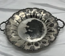 Vintage SHEETS ROCKFORD S Co SILVERPLATE Silver Plate SERVING TRAY Platter 1907